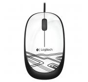 罗技（Logitech）M105 鼠标（清新白） 台式机笔记本电脑鼠标
