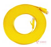 山泽（SAMZHE）SZ-605YL 超六类千兆超扁网线 黄色（镀金头）5米