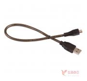 山泽（SAMZHE） BL-SZ03 USB2.0高速数据线 AM/MICRO透明黑0.3M