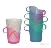 透明杯托 环保纸杯架一次性纸杯托 塑料杯托杯架 8个/包